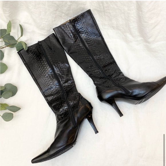 Peter Kaiser Matterhorn Patten Leather Pointed Toe Boots - Picture 6 of 14